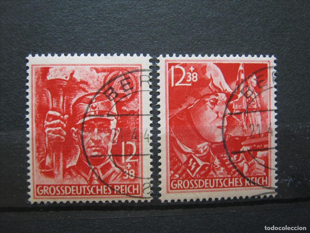 Francobolli: ALEMANIA IMPERIO REICH 1945 SERIE YVERT 825/826 USADO EN LUJO RAROS!