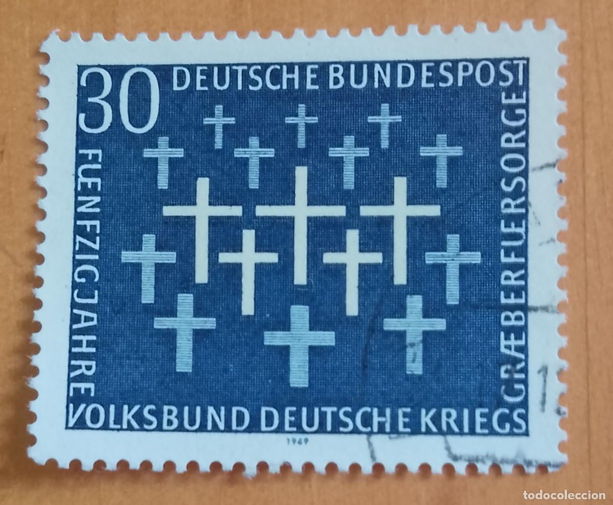 Sellos: ALEMANIA - V/F 30 - A&Ntilde;O 1968 - CRUCES, CEMENTERIOS MILITARES - YV 124