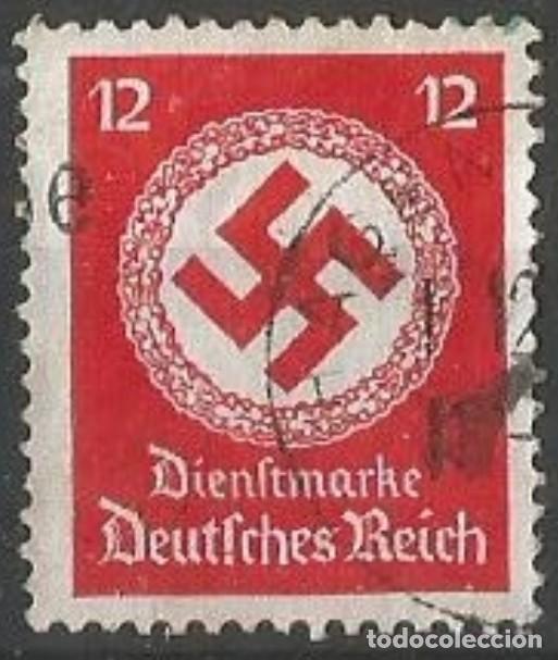 Sellos: ALEMANIA 1934 - CRUZ GAMADA - 12 PFG - CIRCULADO - BUEN VALOR
