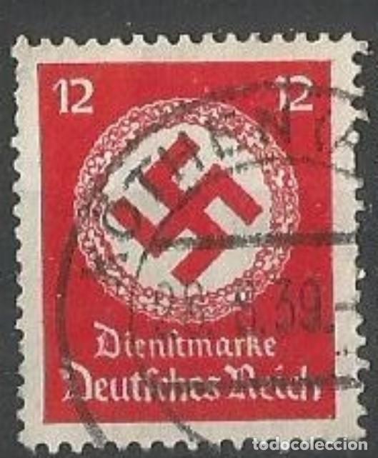Sellos: ALEMANIA 1934 - CRUZ GAMADA - 12 PFG - CIRCULADO - BUEN VALOR