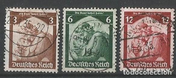 Sellos: ALEMANIA 1935 - NATIVIDAD - 3 SELLOS USADOS