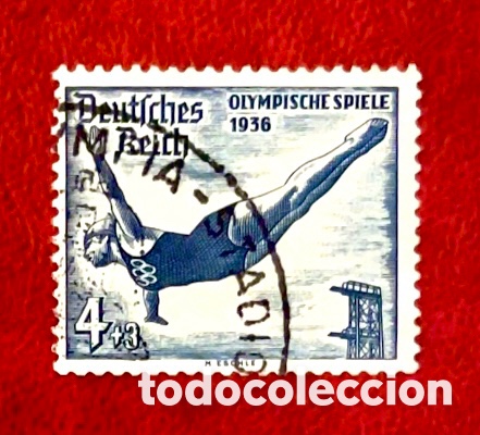 Sellos: Curioso sello Juegos Ol&iacute;mpicos Berl&iacute;n 1936