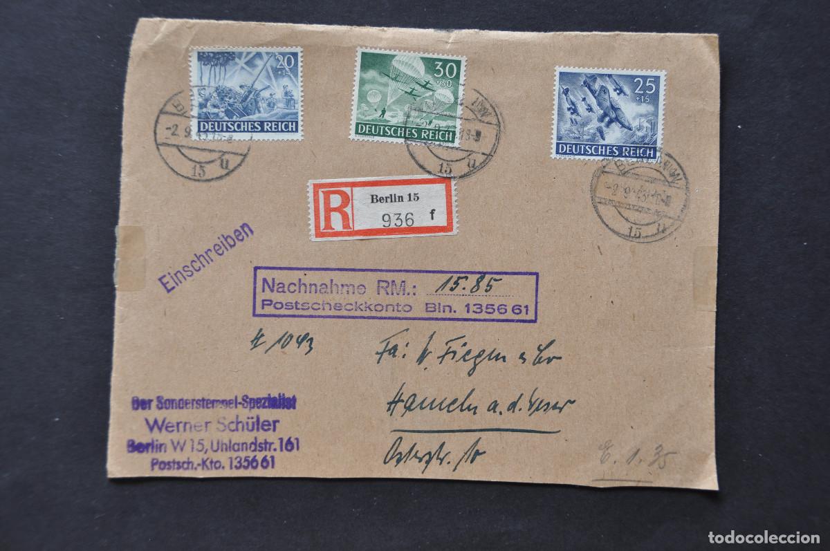 Sellos: ALEMANIA - FRONTAL FECHADO EN 1943