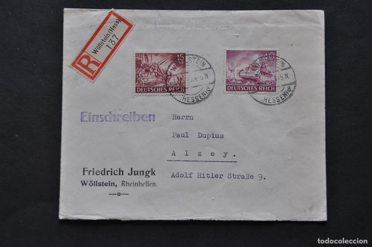 Sellos: ALEMANIA - SOBRE FECHADO EN 1945 DIRIGIDO A LA CALLE ADOLF HITLER 9