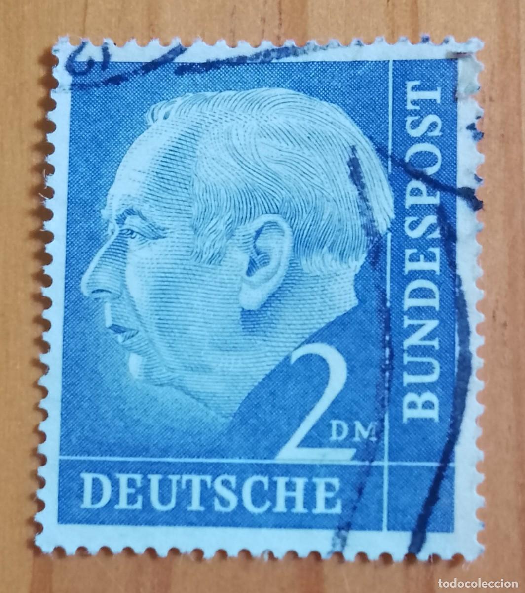 Sellos: ALEMANIA - V/F 2 - A&Ntilde;O 1953, PRESIDENTE: THEODOR HEUSS 1884.1963 - YV 72A