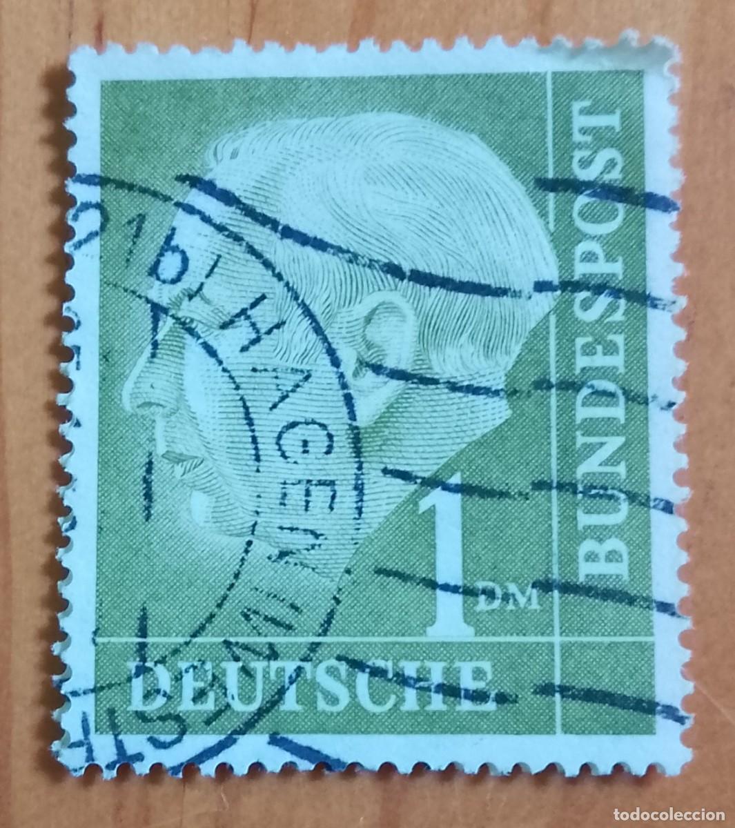 Sellos: ALEMANIA - V/F 1 - A&Ntilde;O 1954, PRESIDENTE: THEODOR HEUSS 1884.1963