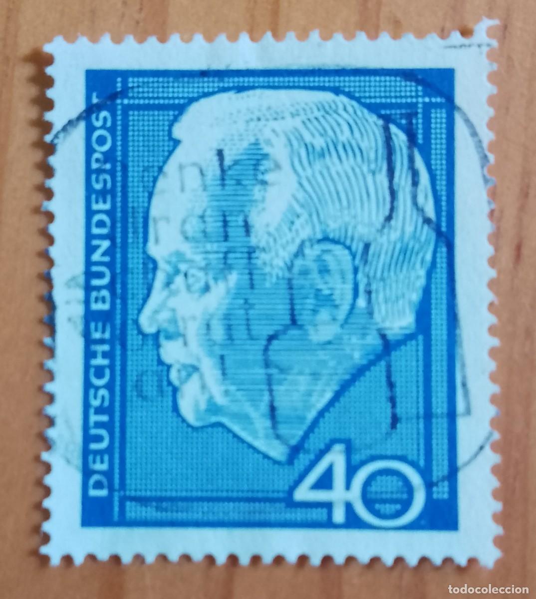 Sellos: ALEMANIA - V/F 40 - A&Ntilde;O 1964, PRESIDENTE: HEINRICH L&Uuml;BKE