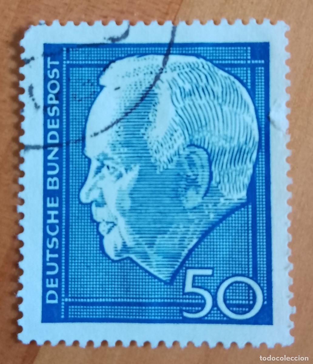 Sellos: ALEMANIA - V/F 50 - A&Ntilde;O 1964, PRESIDENTE: HEINRICH L&Uuml;BKE