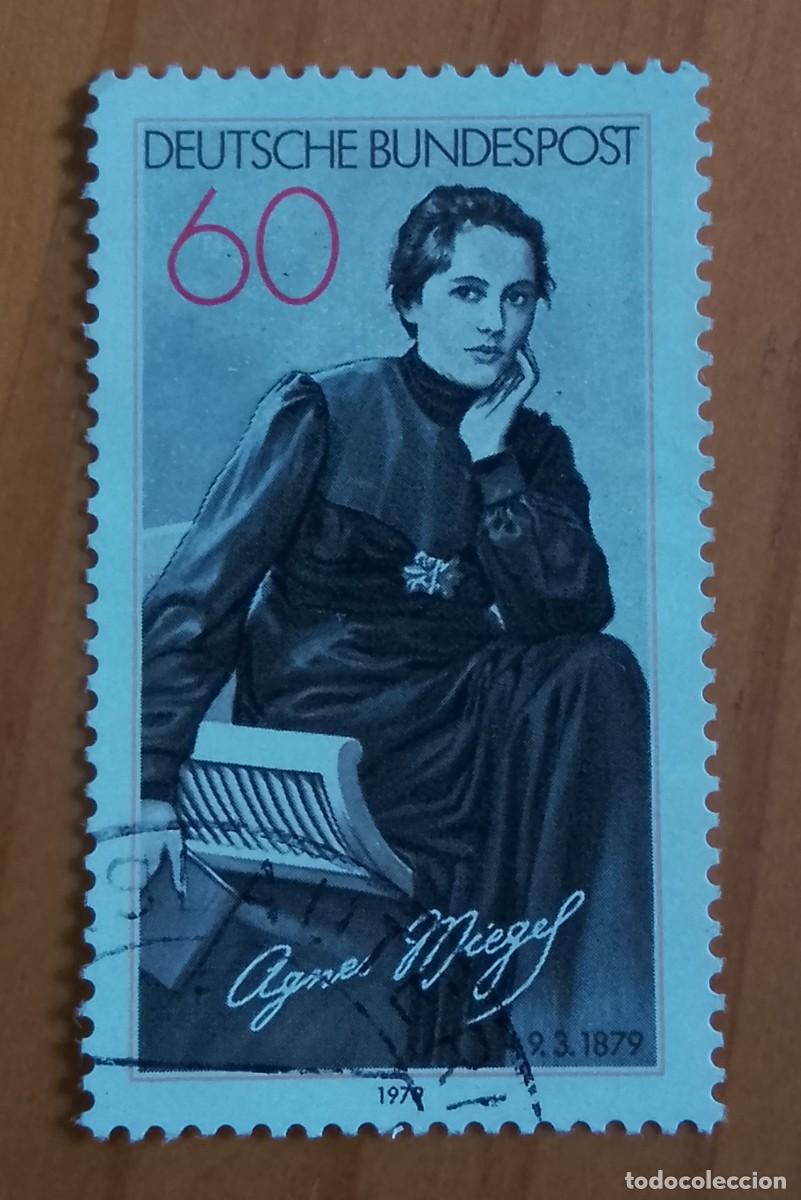 Sellos: ALEMANIA - V/F 60 - A&Ntilde;O 1979 - AGNES MIEGEL, LITERATURA - YV 844