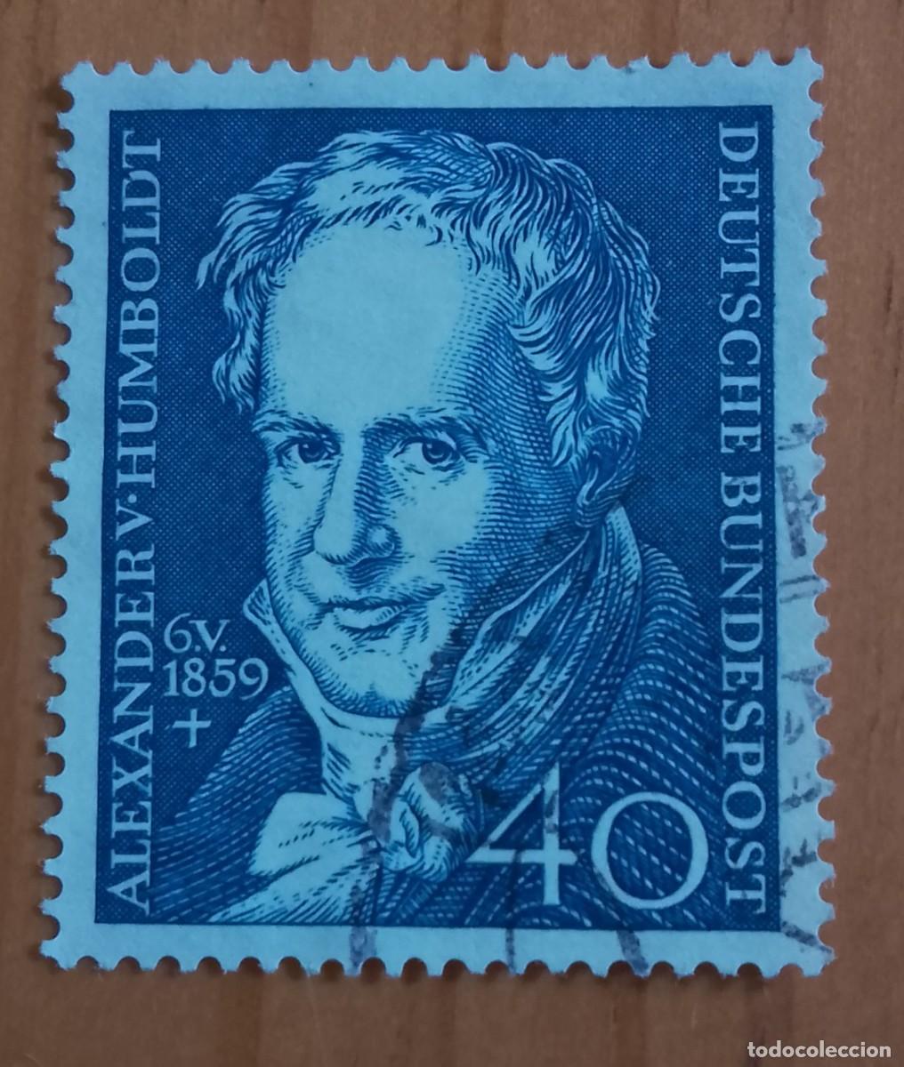 Sellos: ALEMANIA - V/F 40 - A&Ntilde;O 1952 - 100 ANIVERSARIO MUERTE DEL NATURALISTA: ALEXANDER HUMBOLDT