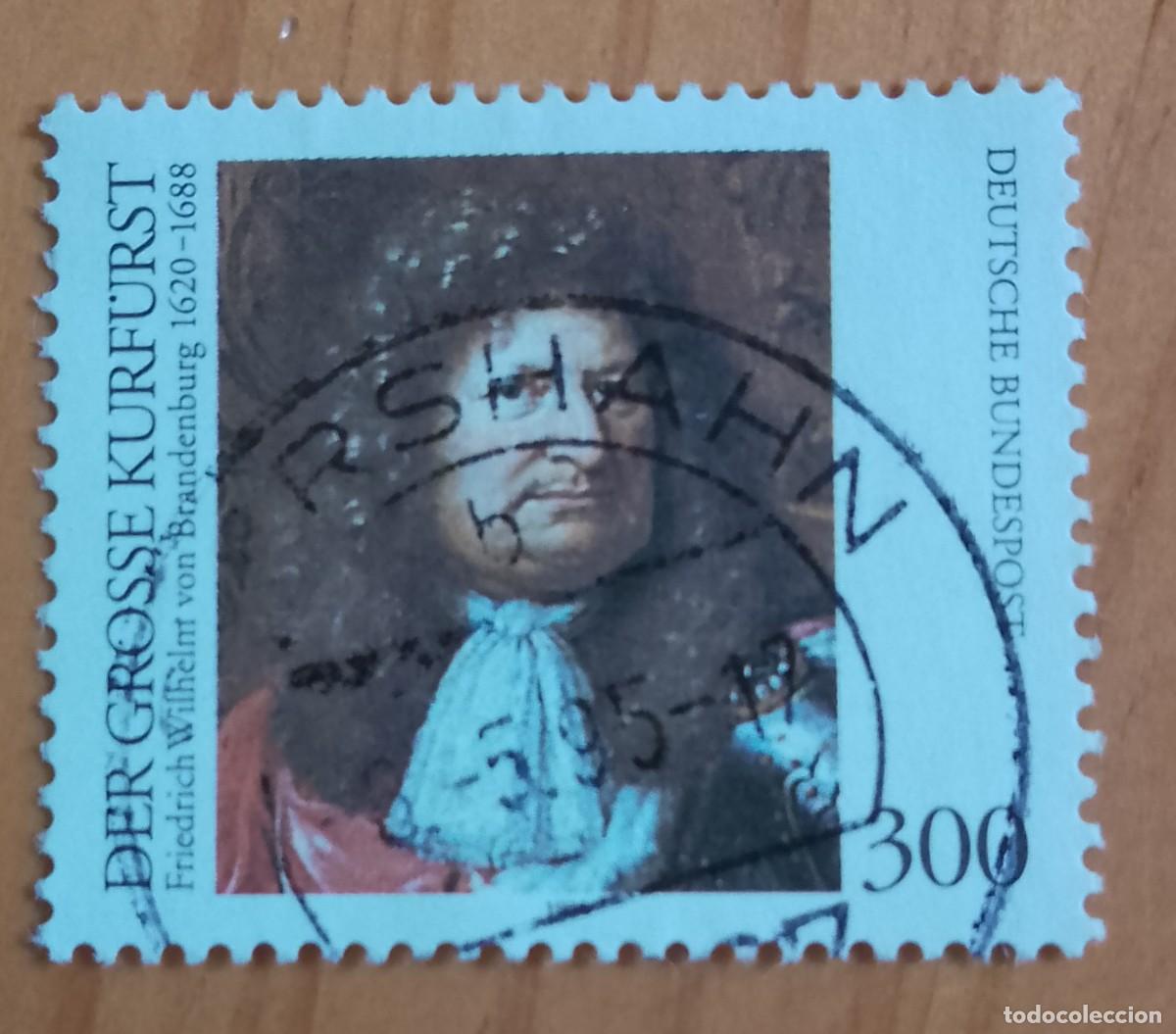 Sellos: ALEMANIA - V/F 300 - A&Ntilde;O 1995 - FRIEDRICH WILHELM VON BRANDENBURG 1620.1688