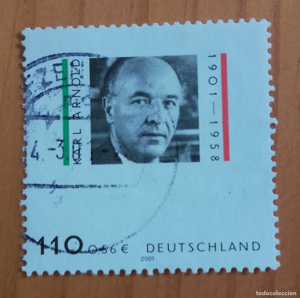 Sellos: ALEMANIA - V/F 110, 0,56 EUROS - A&Ntilde;O 2001 - KARL ARNOLD 1901.1958