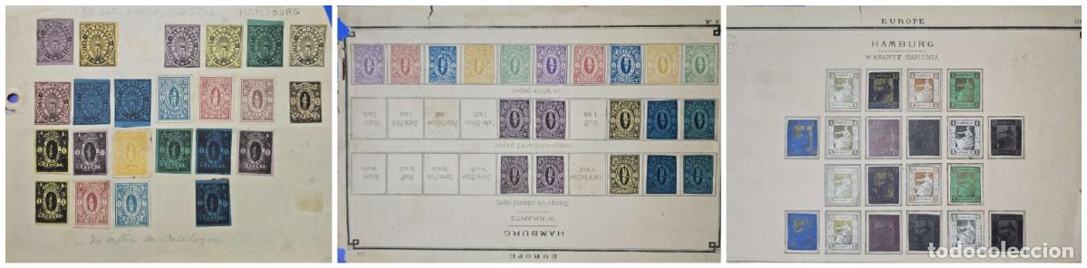 Sellos: O) GERMANY, HAMBURG, LOCAL PRIVAE MAIL - BOTEN, ISSUE BY W. KRANTZ IN THR CITY OF HAMBURG, EXCELLEN