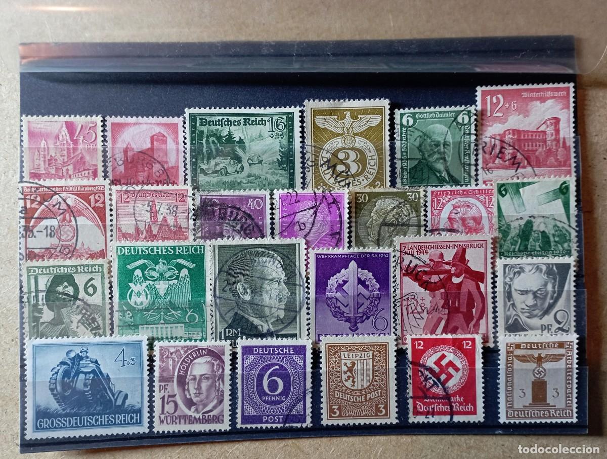 Timbres: Lote 25 sellos alemanes del TERCER REICH (III Reich Hitler- Nazi- Alemania) WWII