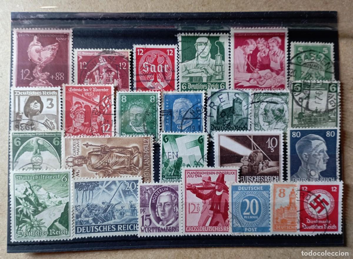 Selos: Lote 25 sellos alemanes del TERCER REICH (III Reich Hitler- Nazi- Alemania) WWII C