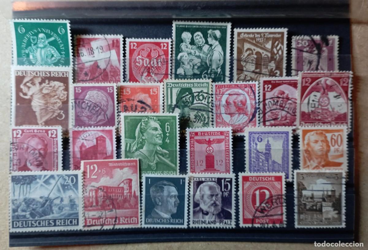Francobolli: Lote 25 sellos alemanes del TERCER REICH (III Reich Hitler- Nazi- Alemania) WWII D