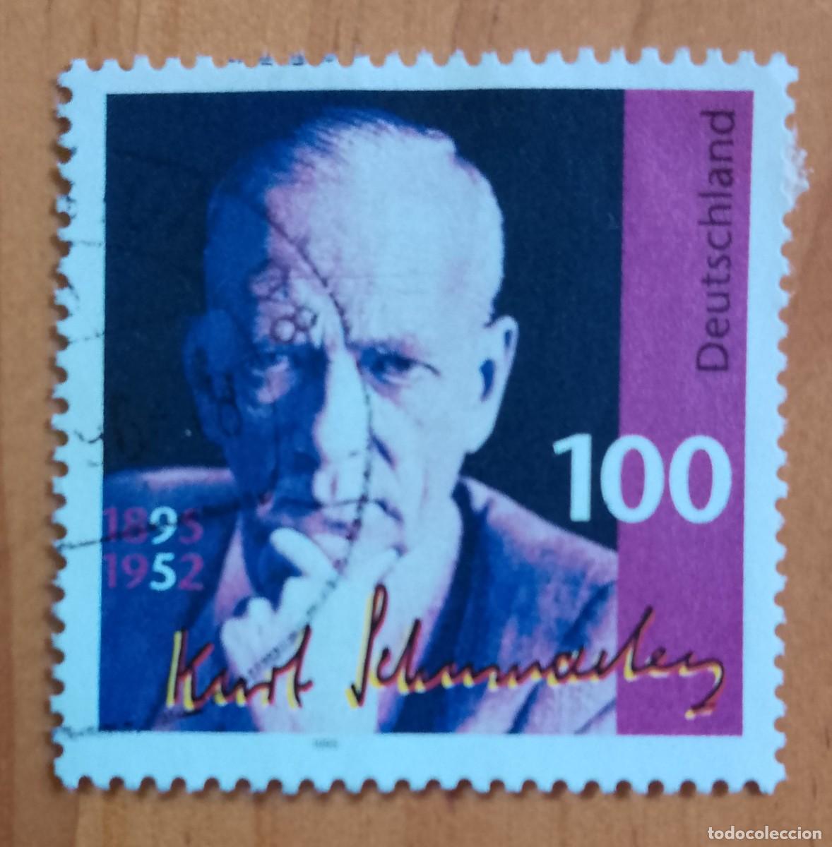 Sellos: ALEMANIA - V/F 100 - A&Ntilde;O 1995 - CENTENARIO DE LA MUERTE DE KURT SCHUMACHER - YV 1656