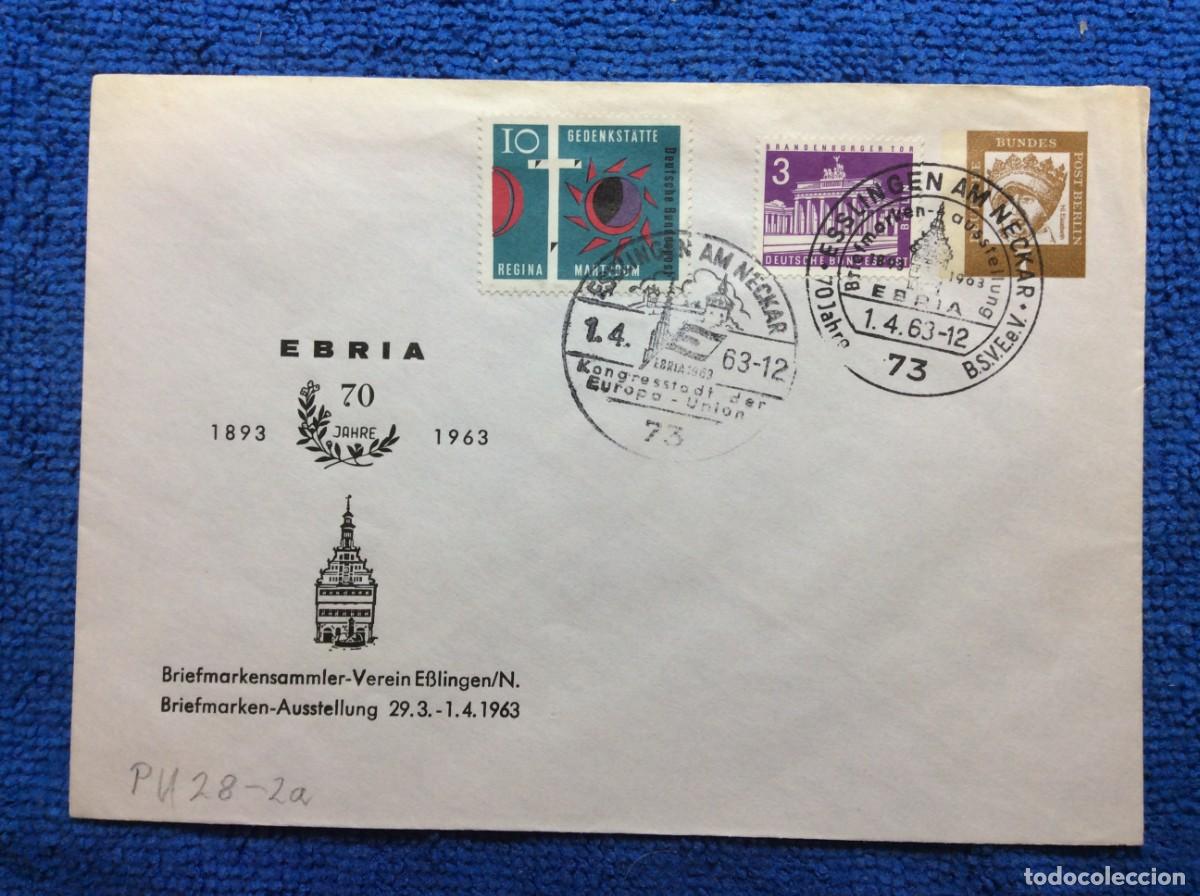 Sellos: ALEMANIA (BERL&Iacute;N). 1963 ENTERO POSTAL. MATASELLOS INTERESANTE (1DDI95)