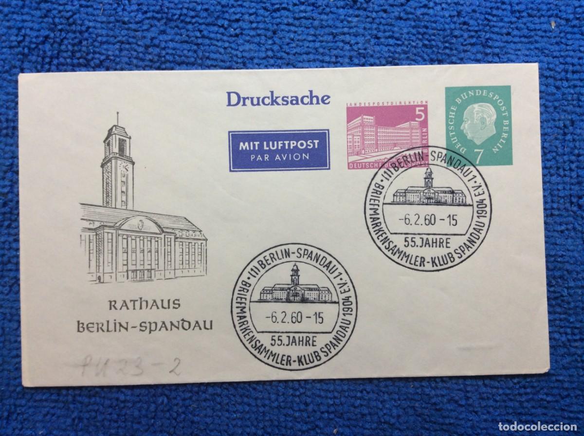 Sellos: ALEMANIA (BERL&Iacute;N). 1960 ENTERO POSTAL. MATASELLOS INTERESANTE (1DDI97)
