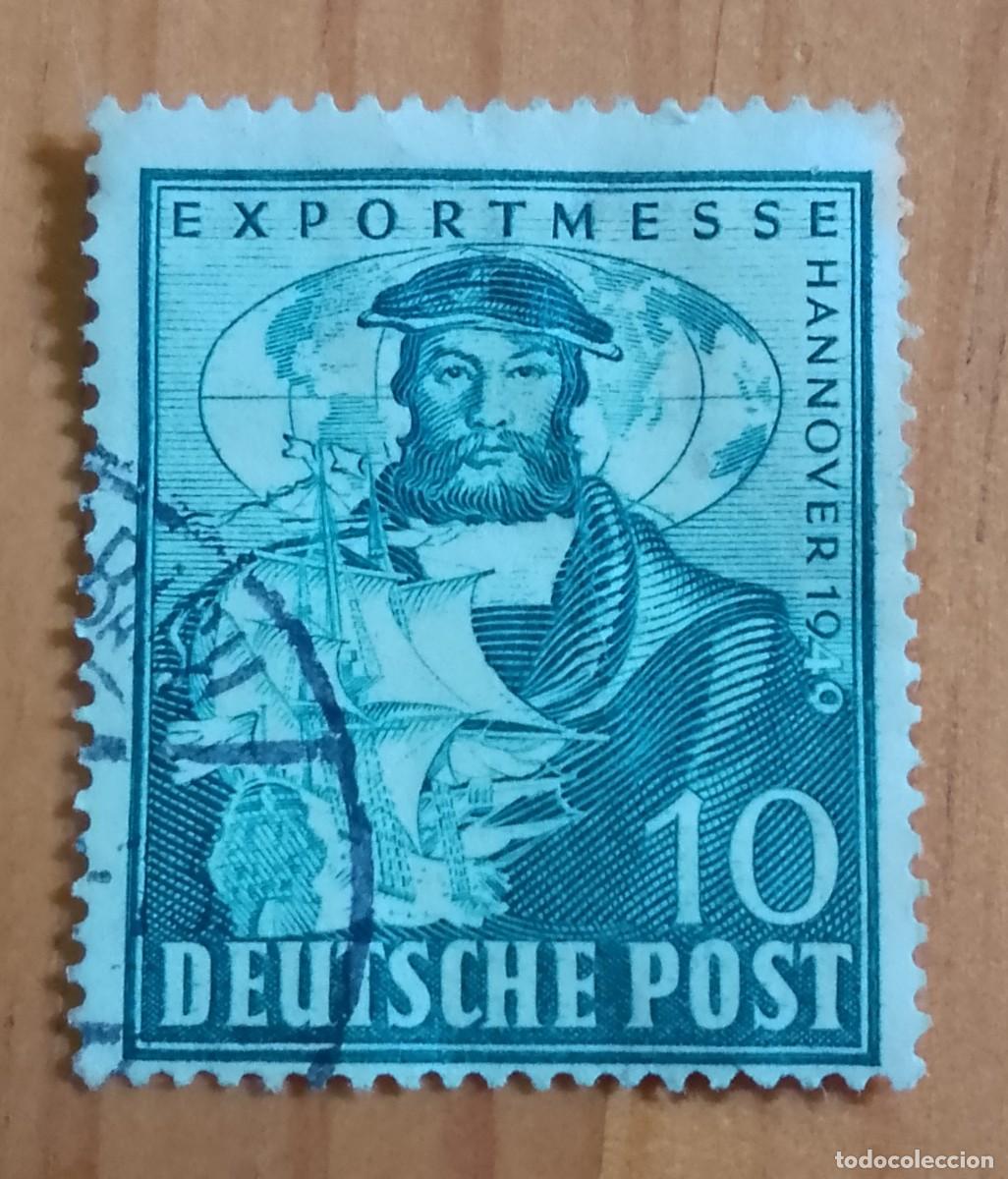 Sellos: ALEMANIA - V/F 10 - FERIA DE EXPORTACI&Oacute;N DE HANNOVER 1949, ZONA BRIT&Aacute;NICA-AMERICANA