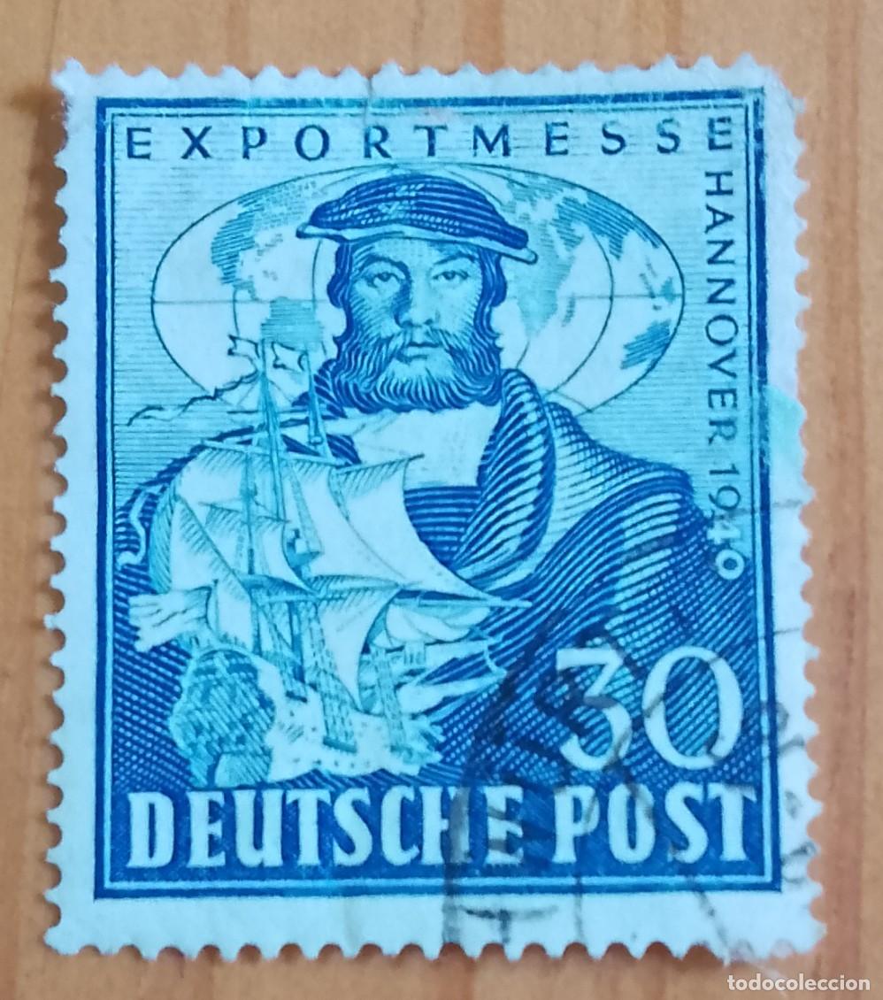 Sellos: ALEMANIA - V/F 30 - ZONA BRIT&Aacute;NICA-AMERICANA, FERIA DE HANNOVER 1949