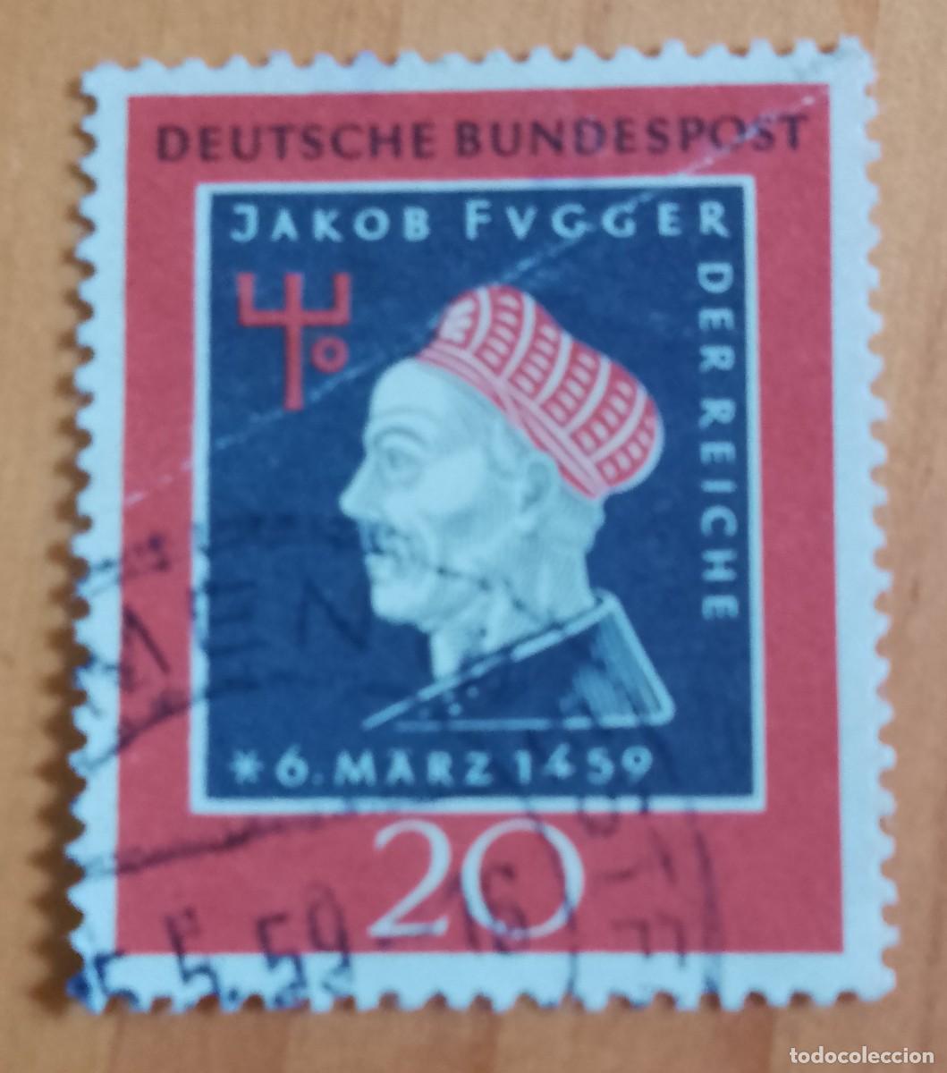 Sellos: ALEMANIA - V/F 20 - A&Ntilde;O 1959 - 500&ordm; ANIVERSARIO DE JACOB FUGGER, BANQUERO - YV 178.