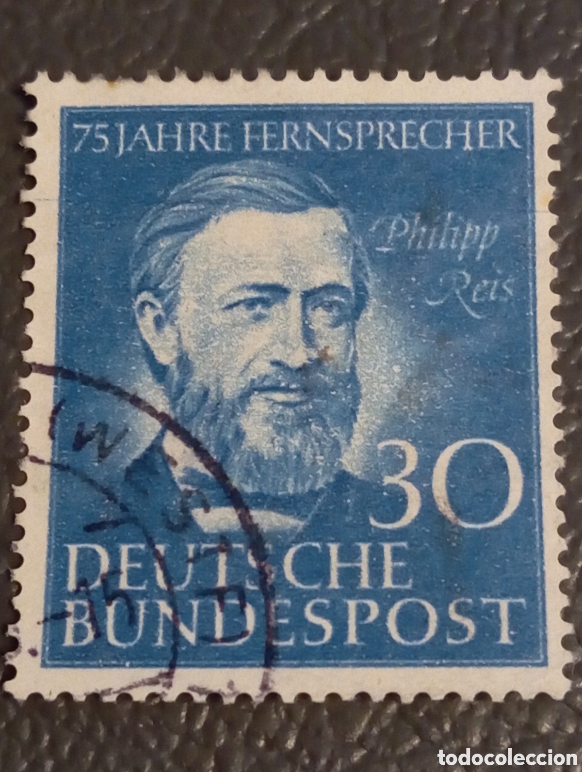 Sellos: Sello Alemania 1952 Philipp Reis (75 Aniversario Tel&eacute;fono) Mi 161 Usado