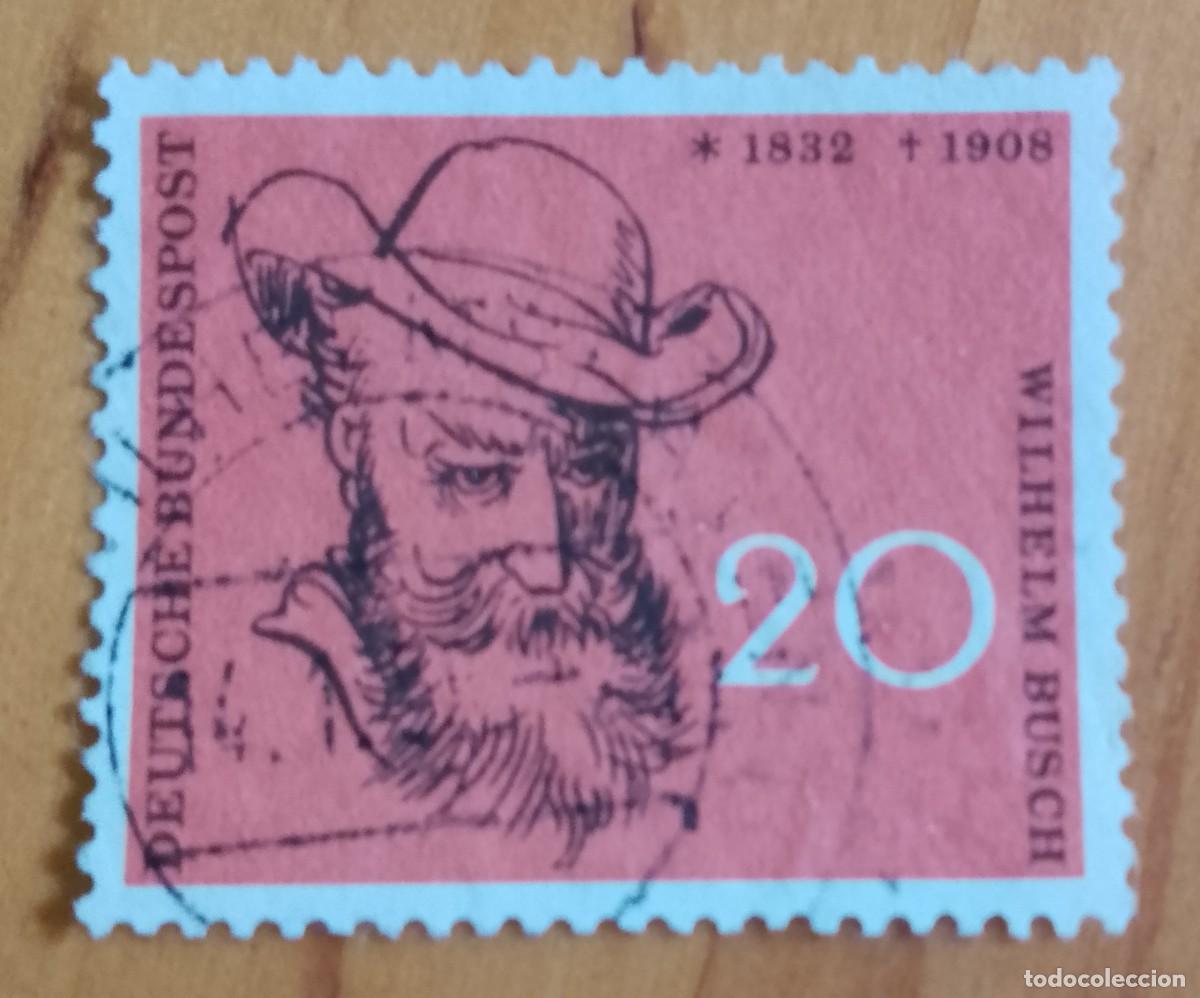 Sellos: ALEMANIA - V/F 20 - A&Ntilde;O 1958 - WILHELM BUSCH, CARICATURISTA Y PINTOR 1832.1908