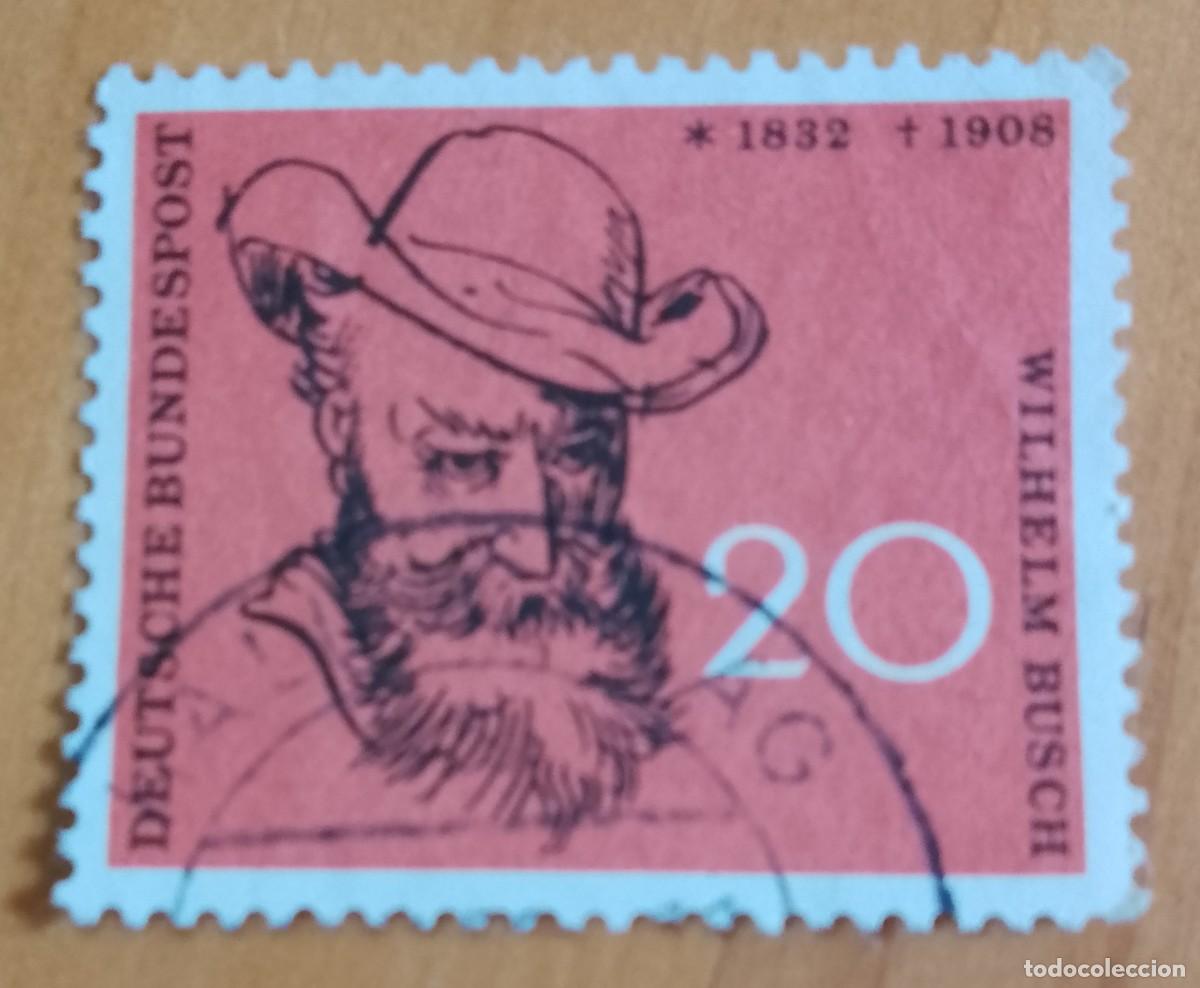 Sellos: ALEMANIA - V/F 20 - A&Ntilde;O 1958 - WILHELM BUSCH, CARICATURISTA Y PINTOR 1832.1908