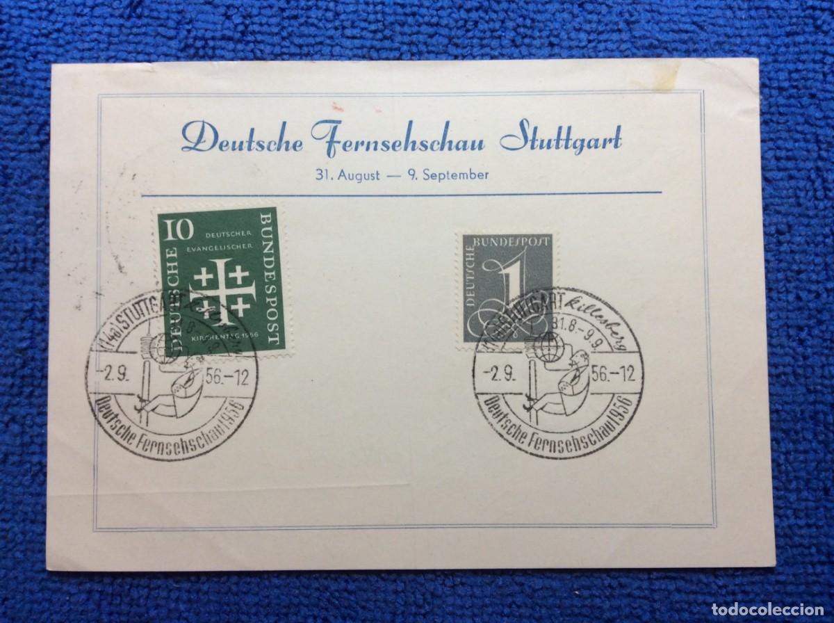Sellos: ALEMANIA. 1956 TARJETA CONMEMORATIVA. MATASELLOS INTERESANTE (1DDF86)