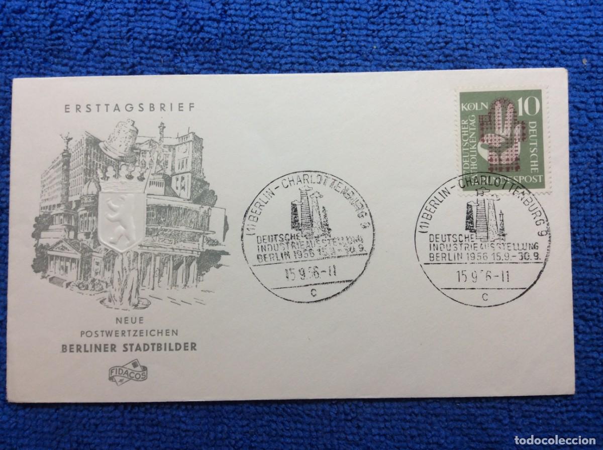 Sellos: ALEMANIA. 1956 SOBRE CONMEMORATIVO. MATASELLOS INTERESANTE (1DDF89)