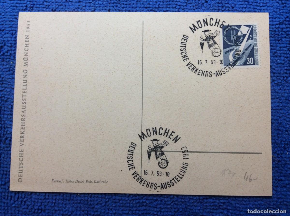 Sellos: ALEMANIA. 1953 TARJETA CONMEMORATIVA. MATASELLOS INTERESANTE (1DDM00)