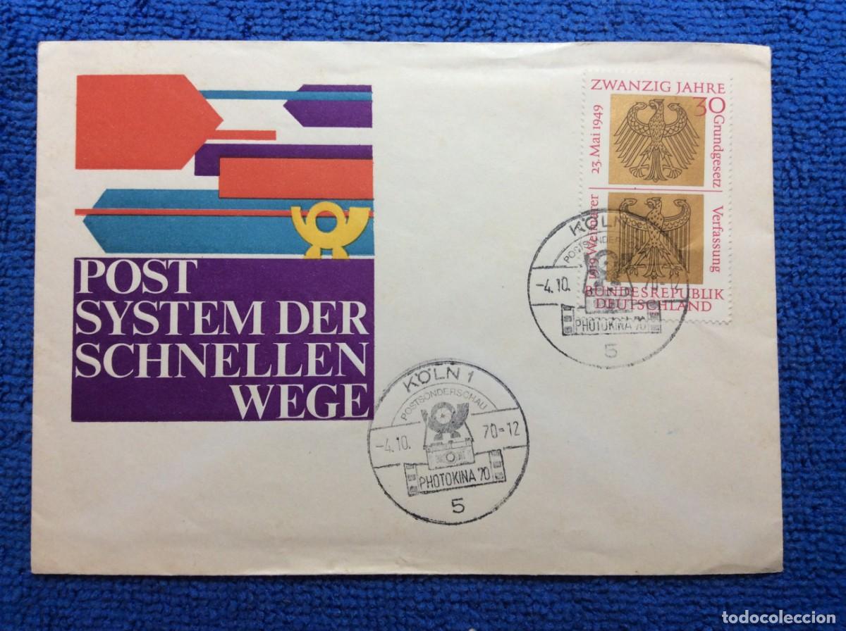Sellos: ALEMANIA. 1970 SOBRE CONMEMORATIVO. MATASELLOS INTERESANTE (1DDM02)