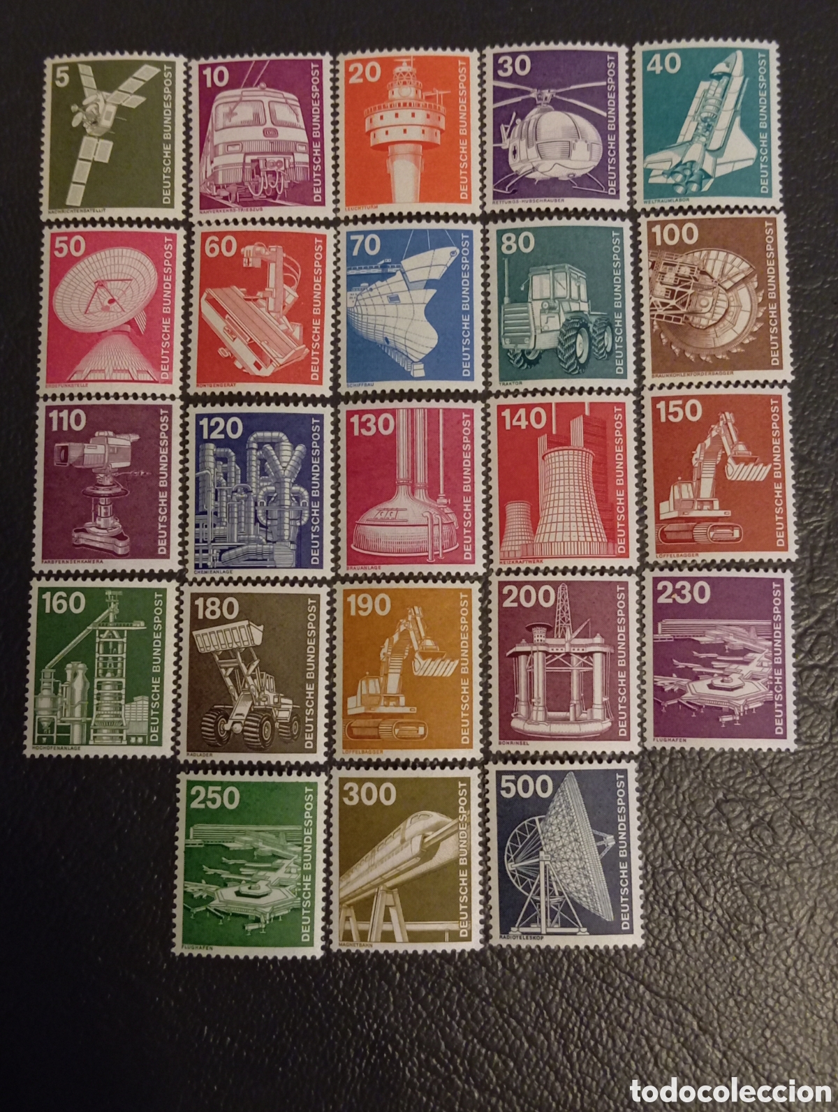 Sellos: Alemania Serie v1975-82 Sc# 1170--1192 conjunto de 23 Sellos MNH** lujo