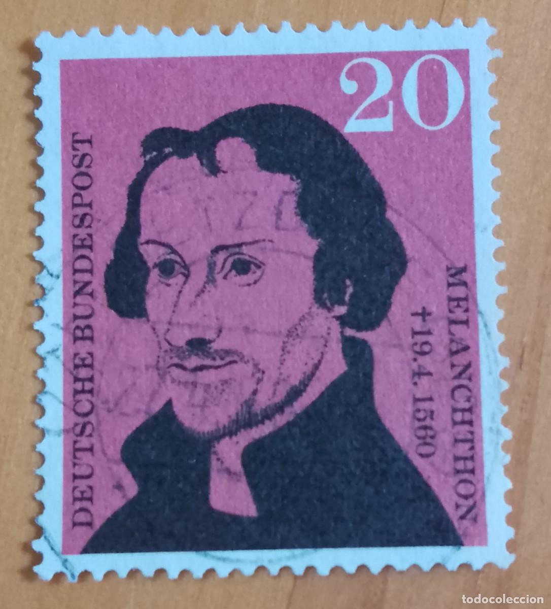 Sellos: ALEMANIA - V/F 20 - A&Ntilde;O 1960 - MELANCHTHON 19.4.1560 - 1497.1560