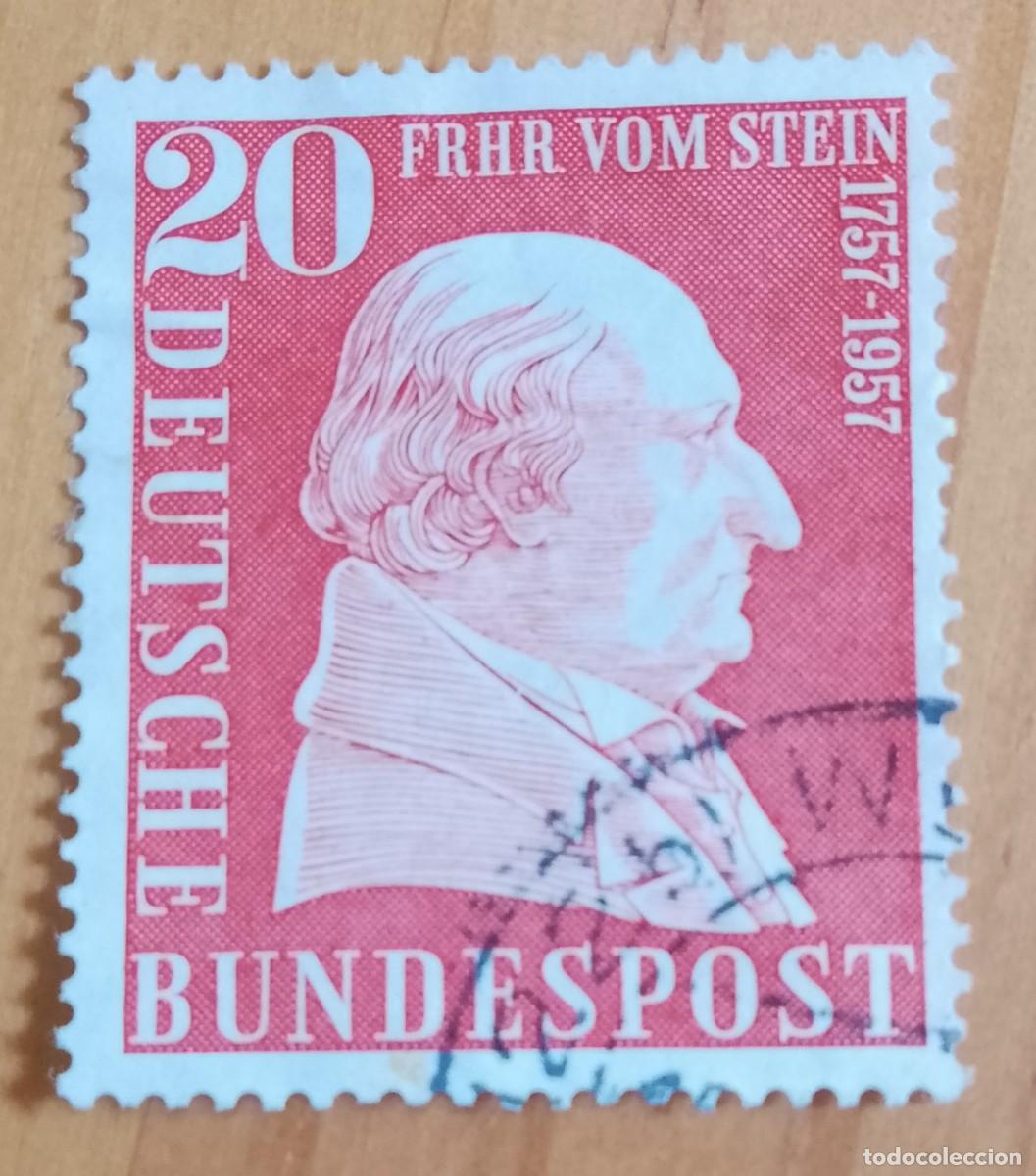 Sellos: ALEMANIA - V/F 20 - A&Ntilde;O 1957 - BARRON VOM STEN - YV 149, MI 277