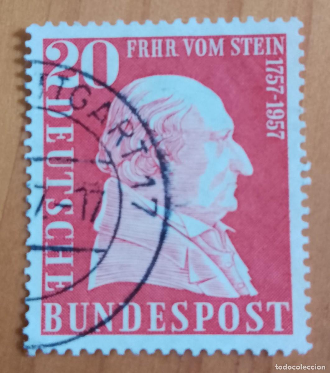Sellos: ALEMANIA - V/F 20 - A&Ntilde;O 1957 - BARRON VOM STEN - YV 149, MI 277