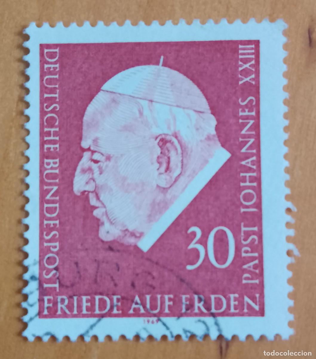 Sellos: ALEMANIA - V/F 30 - A&Ntilde;O 1969 - PAPA JUAN XXIII - YV 467