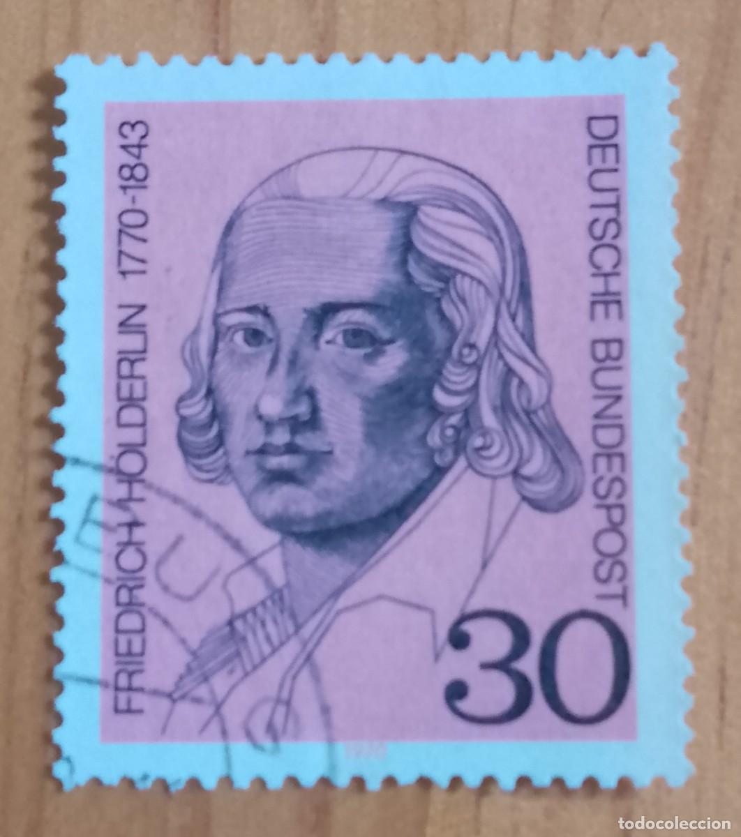 Sellos: ALEMANIA - V/F 30 - A&Ntilde;O 1970 - FRIEDRICH HOLDERLIN, POETA - YV 481