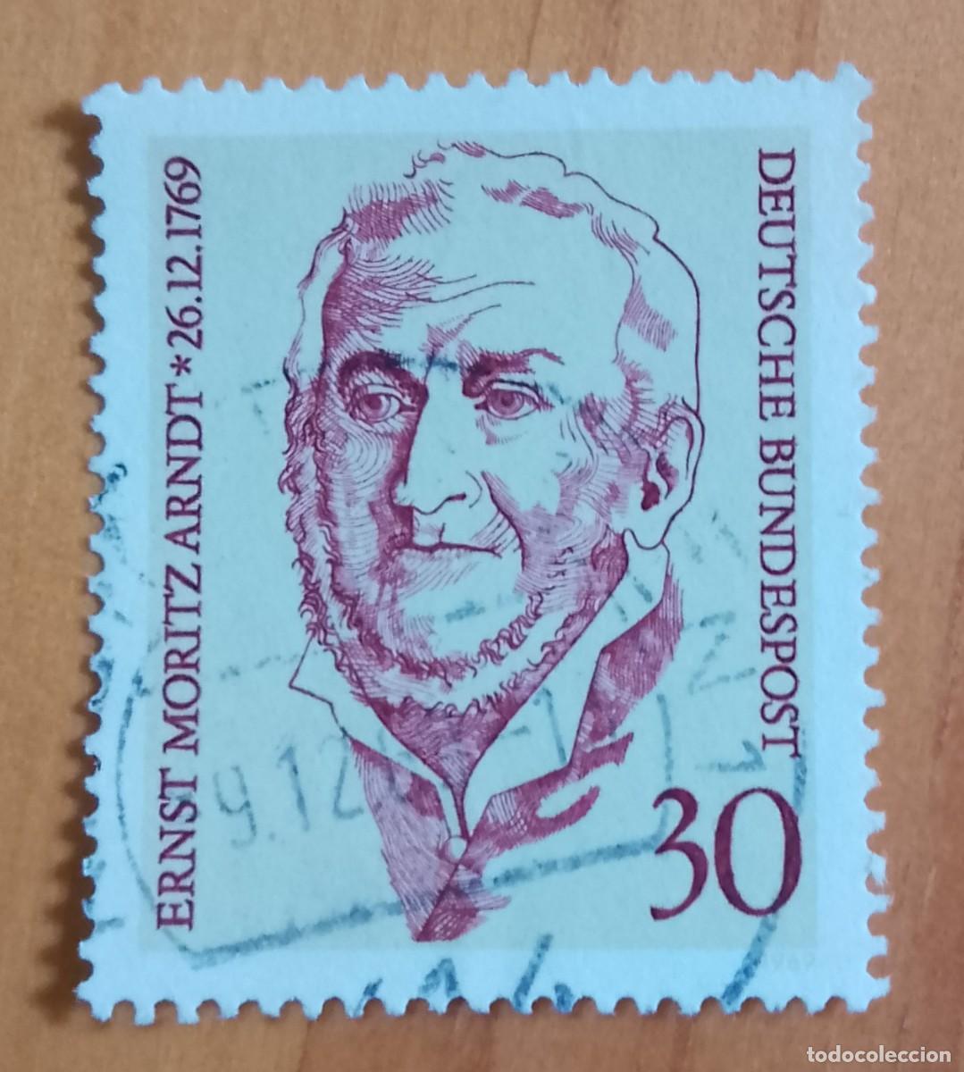 Sellos: ALEMANIA - V/F 30 - BICENTENARIO DEL POETA ERNST MORITZ ARNDT 26.12.1769 - YV 474