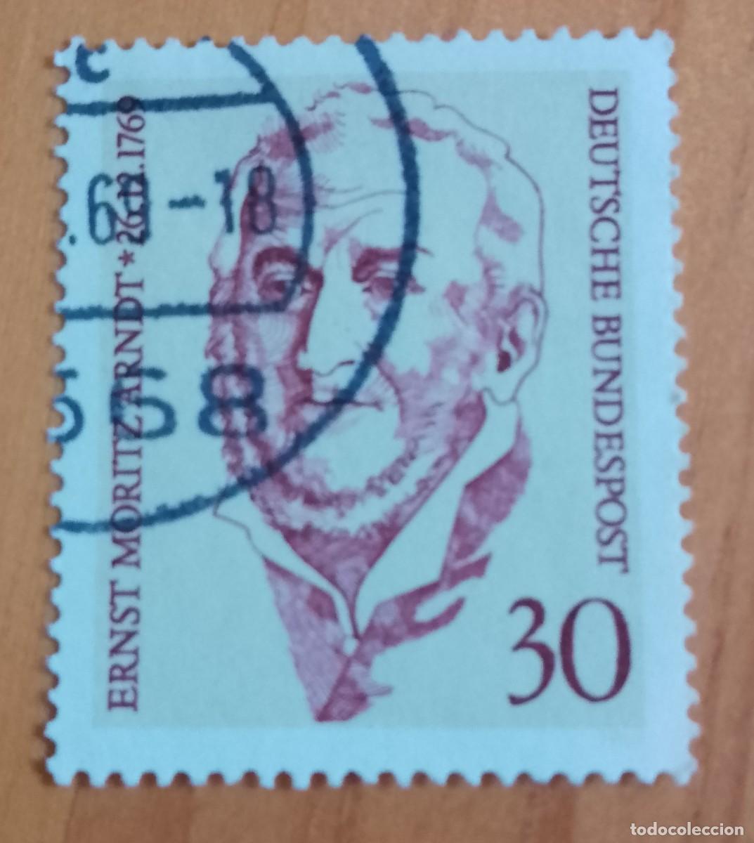 Sellos: ALEMANIA - V/F 30 - BICENTENARIO DEL POETA ERNST MORITZ ARNDT 26.12.1769 - YV 474