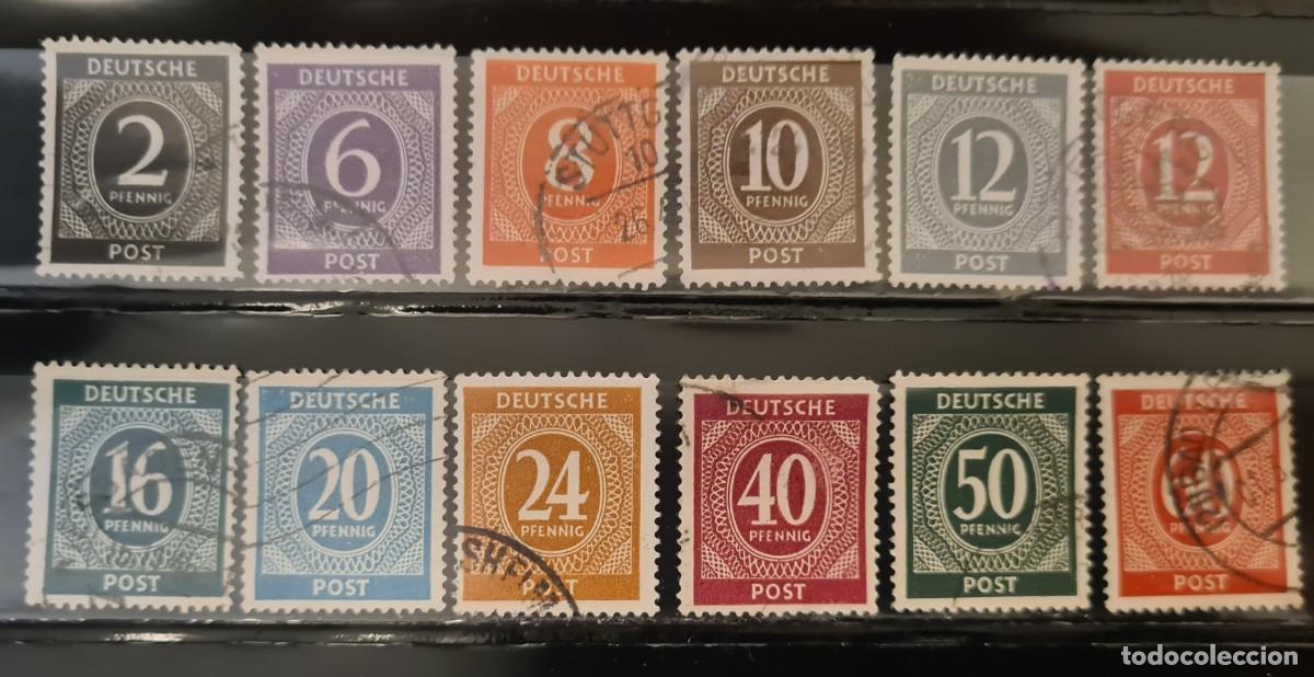 Sellos: Serie de sellos usados de Alemania, zona ocupaci&oacute;n AAS 1946