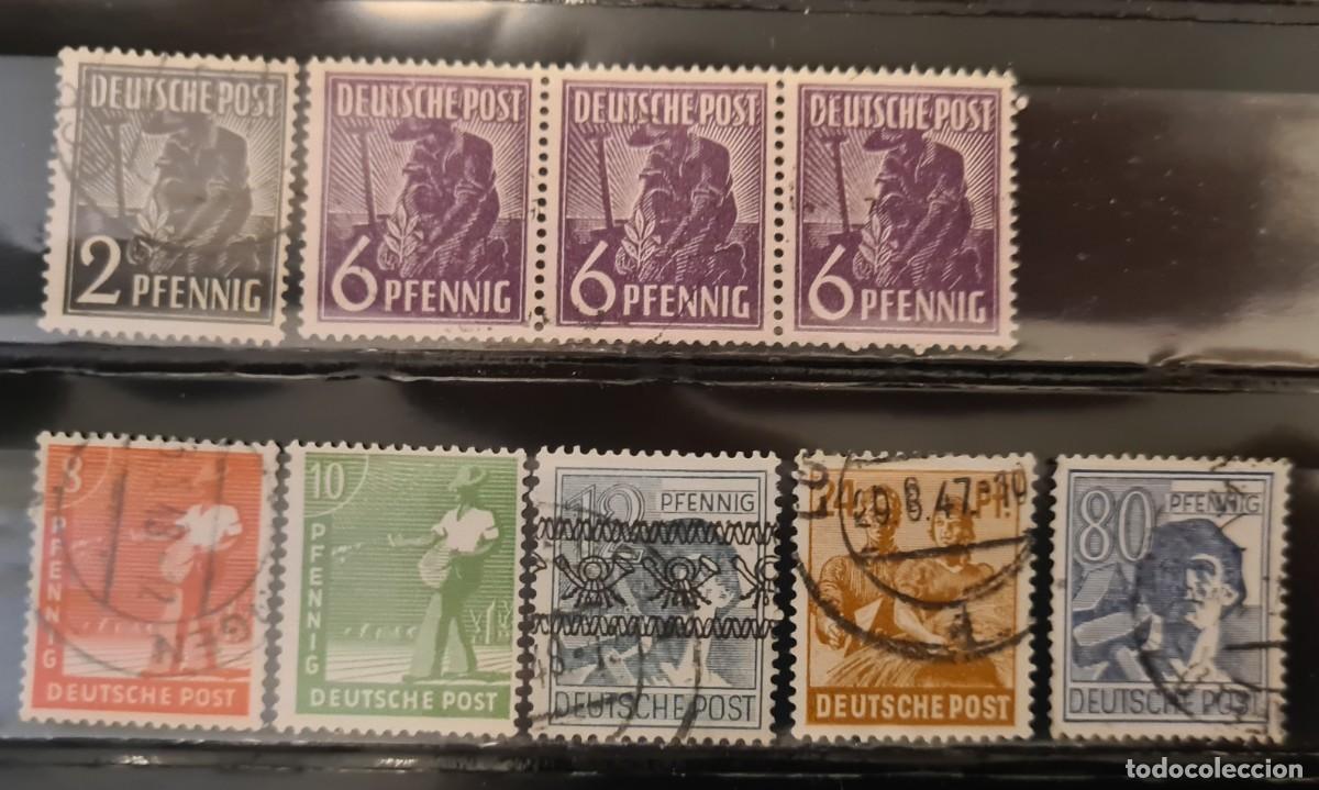 Sellos: Serie de sellos usados de Alemania, zona ocupaci&oacute;n AAS 1947