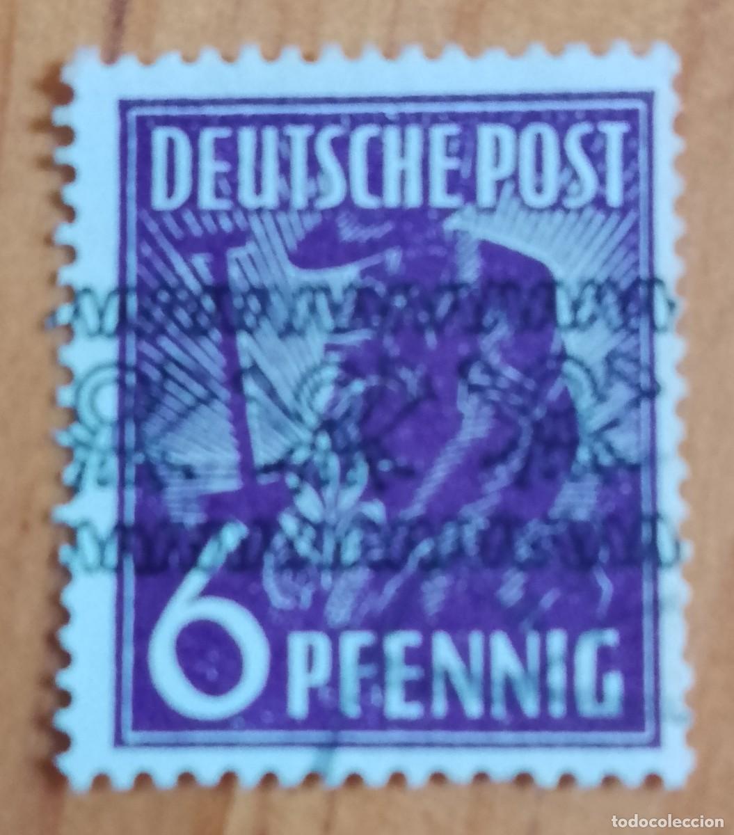 Sellos: ALEMANIA - V/F 6 PFENNIG - A&Ntilde;O 1946 - OFICIOS