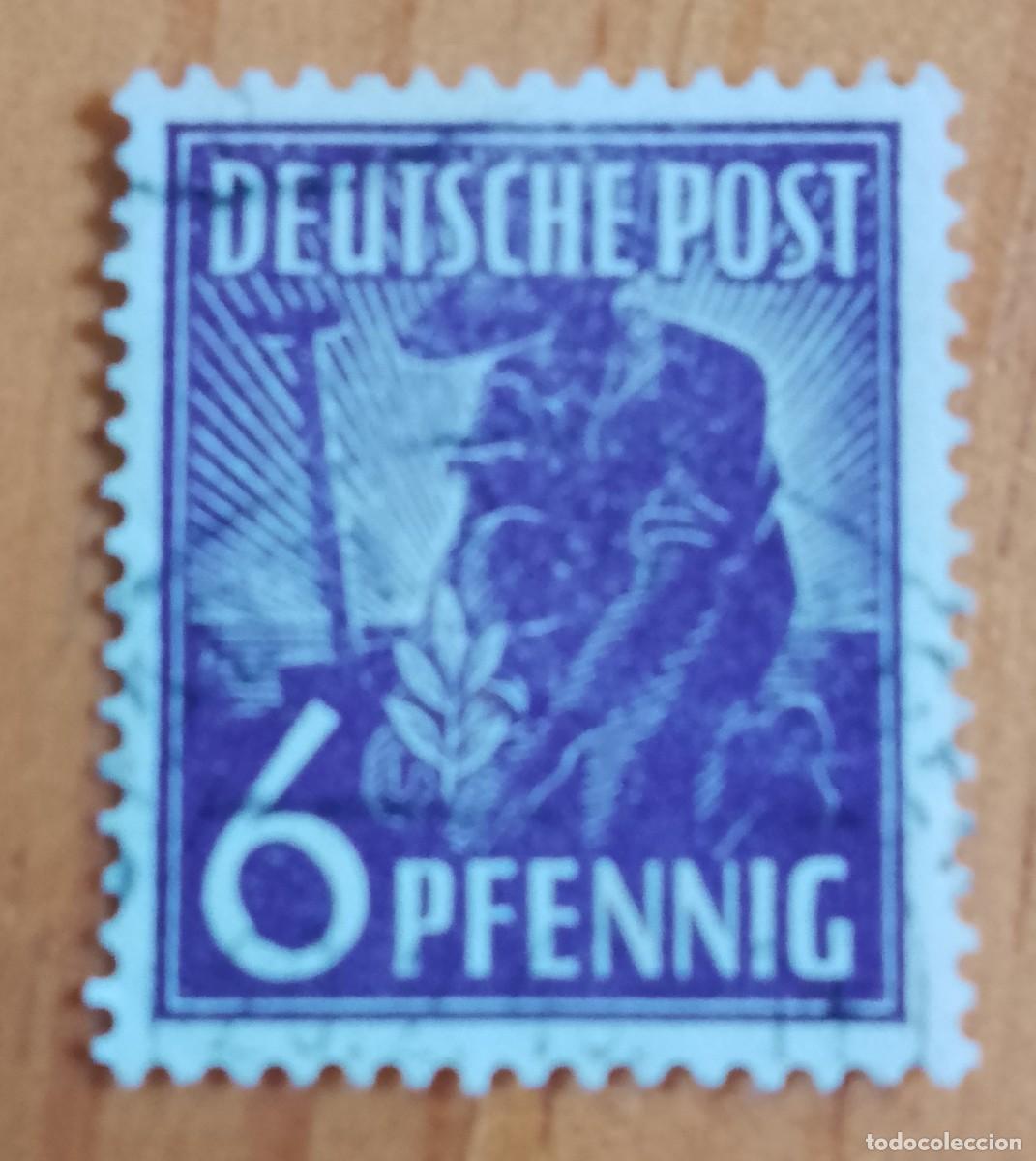 Sellos: ALEMANIA - V/F 6 PFENNIG - A&Ntilde;O 1946 - OFICIOS