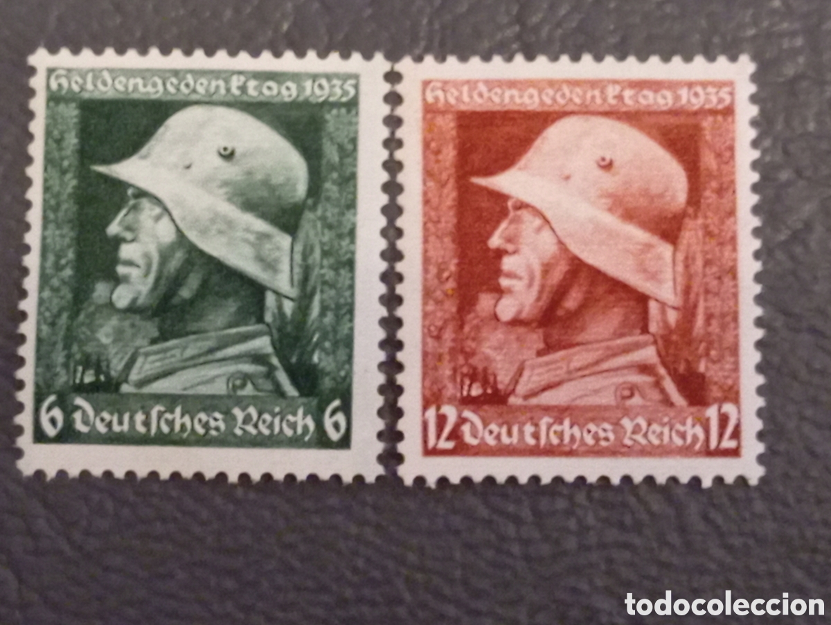 Sellos: Pareja Sellos Alemania 1935 Heldengedenktag Michel 569 y 570 MH