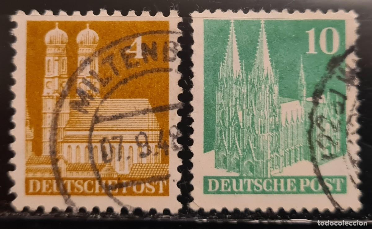 Sellos: Serie de sellos usados de Alemania 1948: monumentos