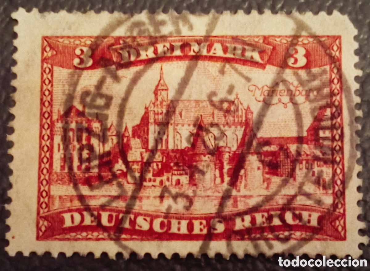 Sellos: Sello Alemania Deutsches Reich 1924 Marienburg 3 Mark Michel 366 Usado