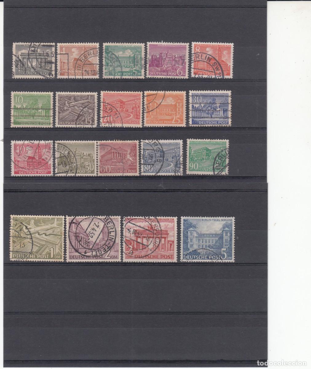 Sellos: 1949 ALEMANIA - BERL&Iacute;N - SERIE COMPLETA EN USADO NUMS.28 A 46