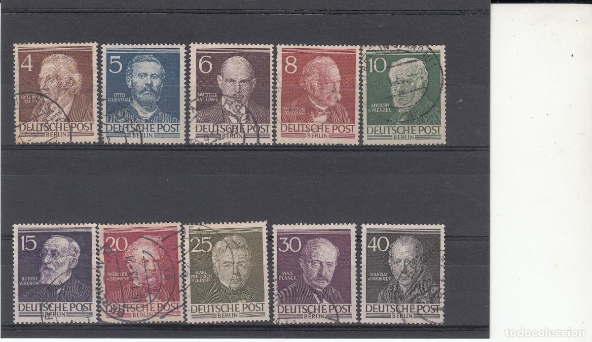 Sellos: 1952 ALEMANIA - BERL&Iacute;N - SERIE COMPLETA EN USADO NUMS.77 A 86